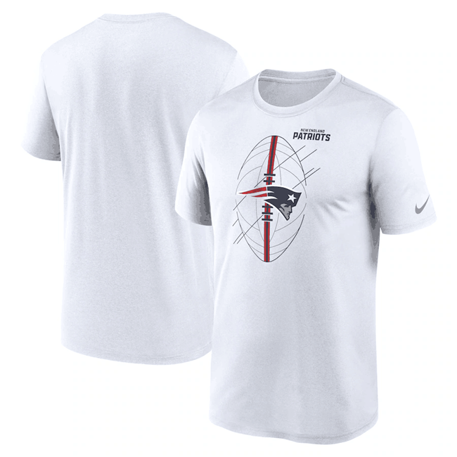 Men's New England Patriots White Legend Icon Performance T-Shirt Men's New England Patriots White Legend Icon Performance T-Shirt